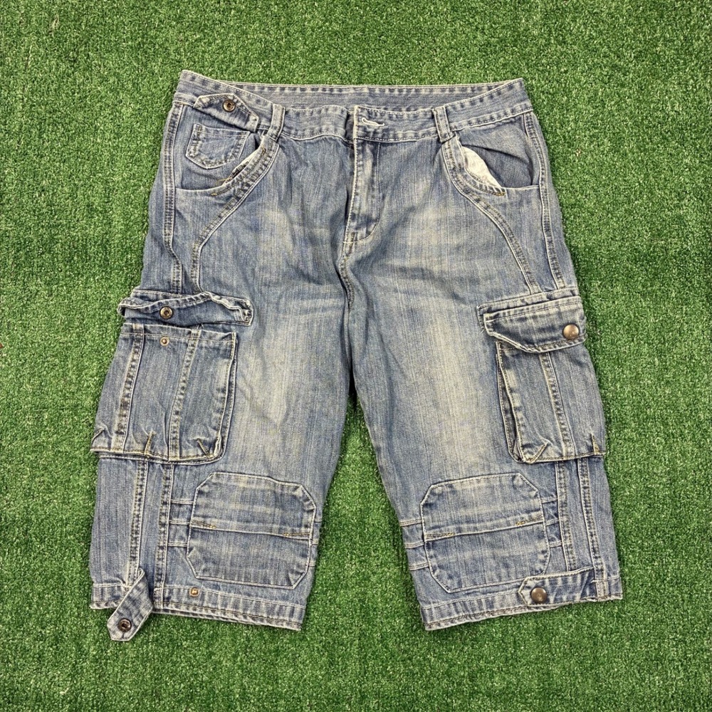 Vintage Baggy Denim Cargo Shorts